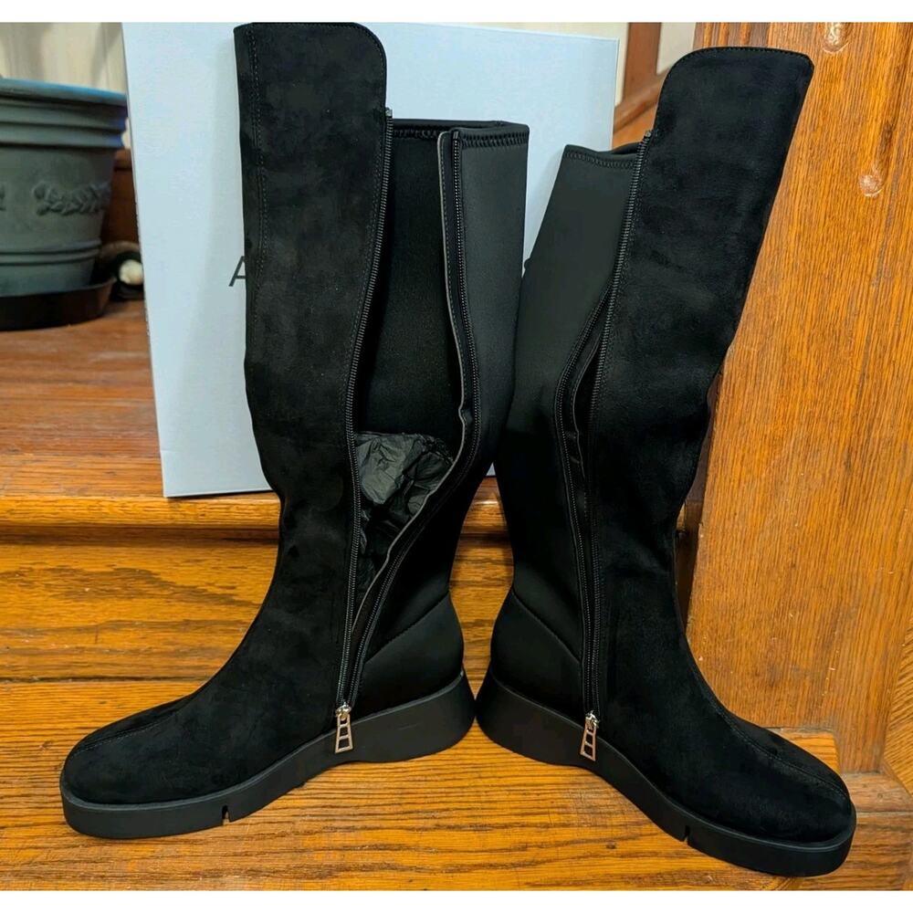 NWT Aerosoles Flavia Tall Riding Boots Women's 7.5M Black Box $110 - Picture 7 of 11